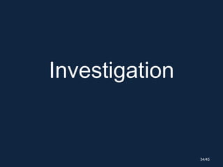 Investigation
34/45
 