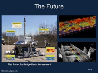 The Future
http://cait.rutgers.edu
The Robot for Bridge Deck Assessment
45/45
 