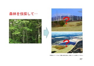 森林を伐採して…
？？？
？？？
本写真はイメージであって実際に森林を伐採して設置したことを意味していません。
207
本写真はイメージであって実際に森林を伐採して設置したことを意味していません。
 