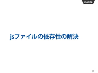 jsファイルの依存性の解決
22
 