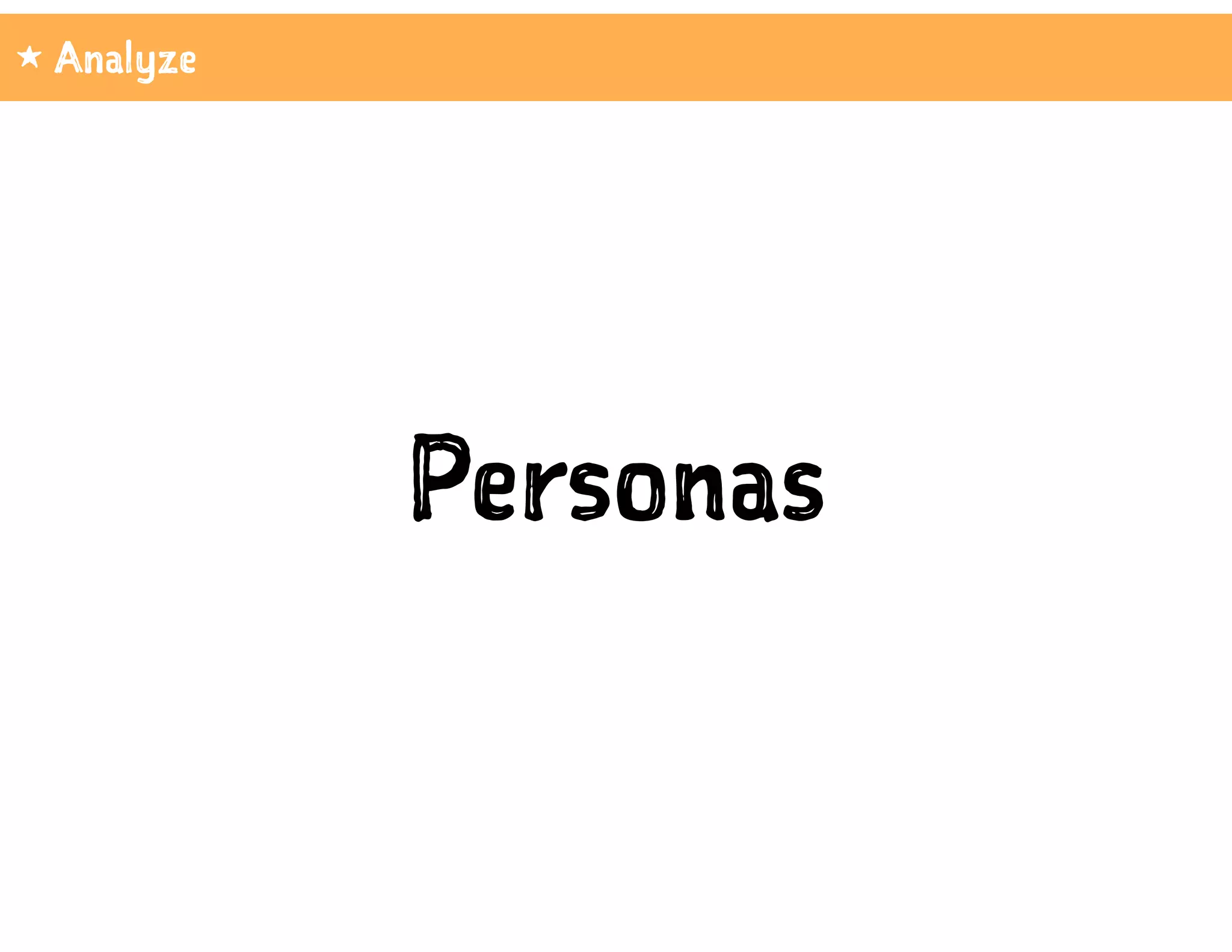 Personas
1 Analyze
 