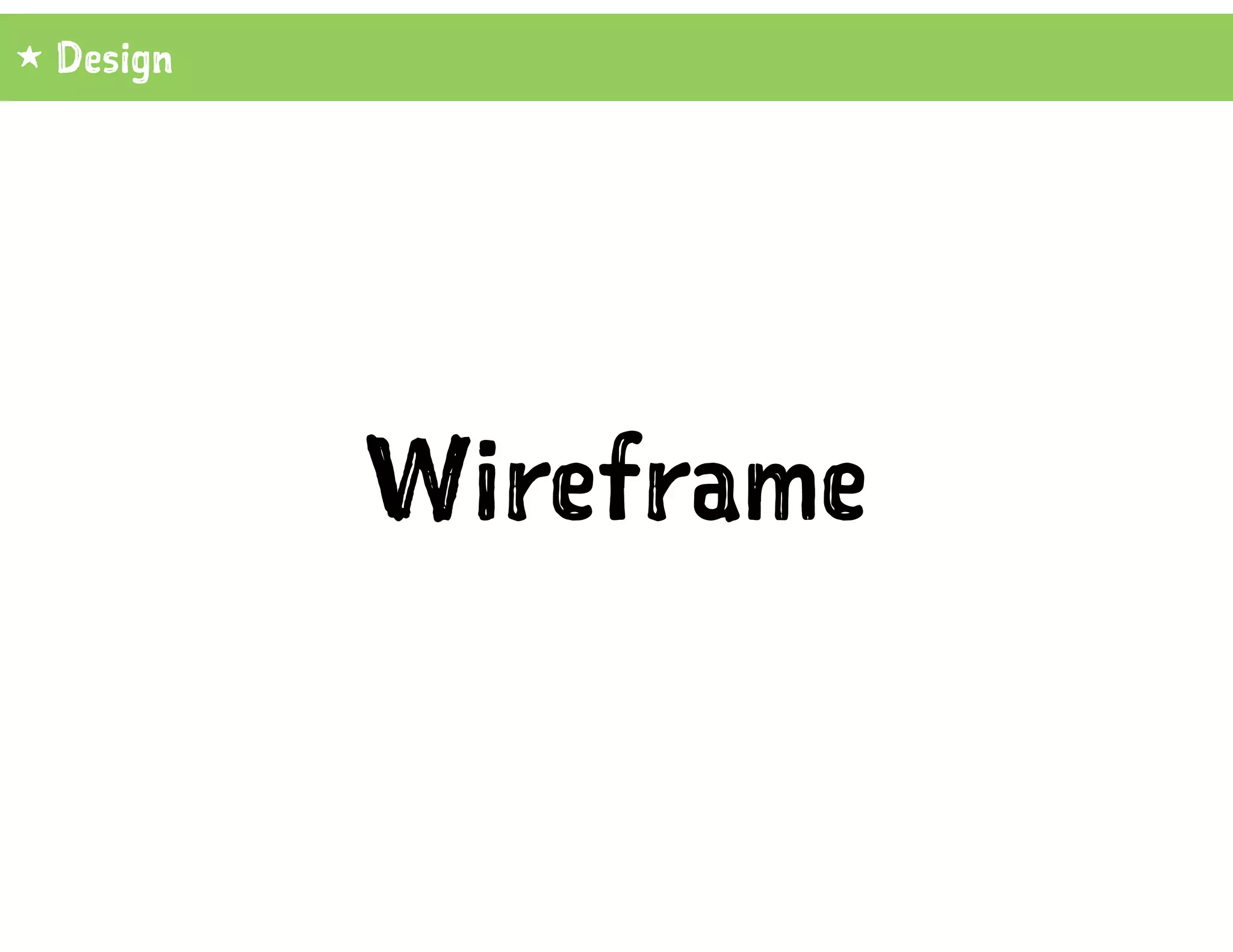 Wireframe
1 Design
 