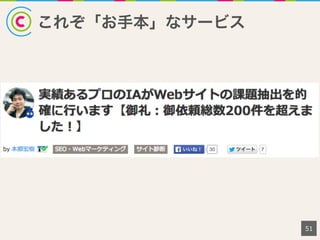 これぞ「お手本」なサービス
51
 