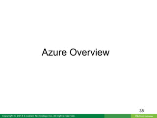 38
Azure Overview
 