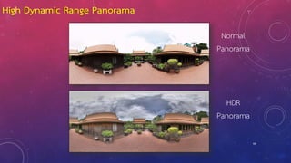 99
High Dynamic Range Panorama
Normal
Panorama
HDR
Panorama
 