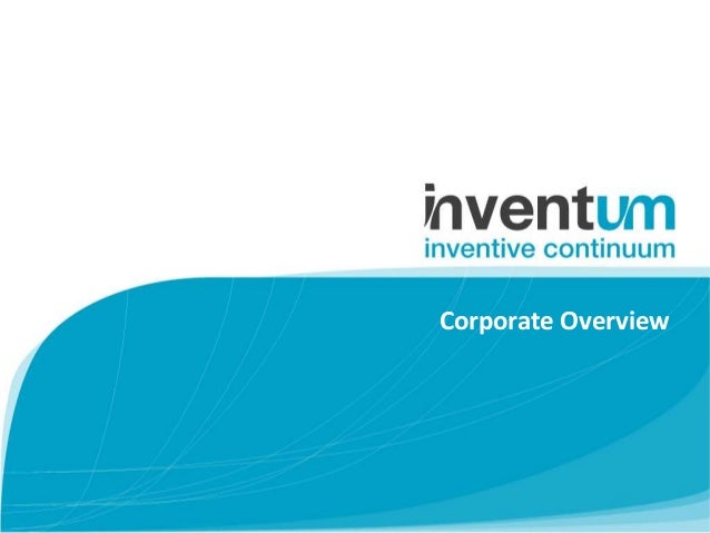 Inventum Technologies Pvt Ltd Corporate Presentation