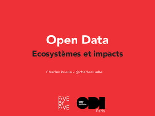 Open Data
Ecosystèmes et impacts
Charles Ruelle - @charlesruelle
Paris
 
