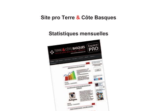 Site pro Terre & Côte Basques
Statistiques mensuelles
 