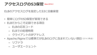 ELBと各種サービスの連携 
 