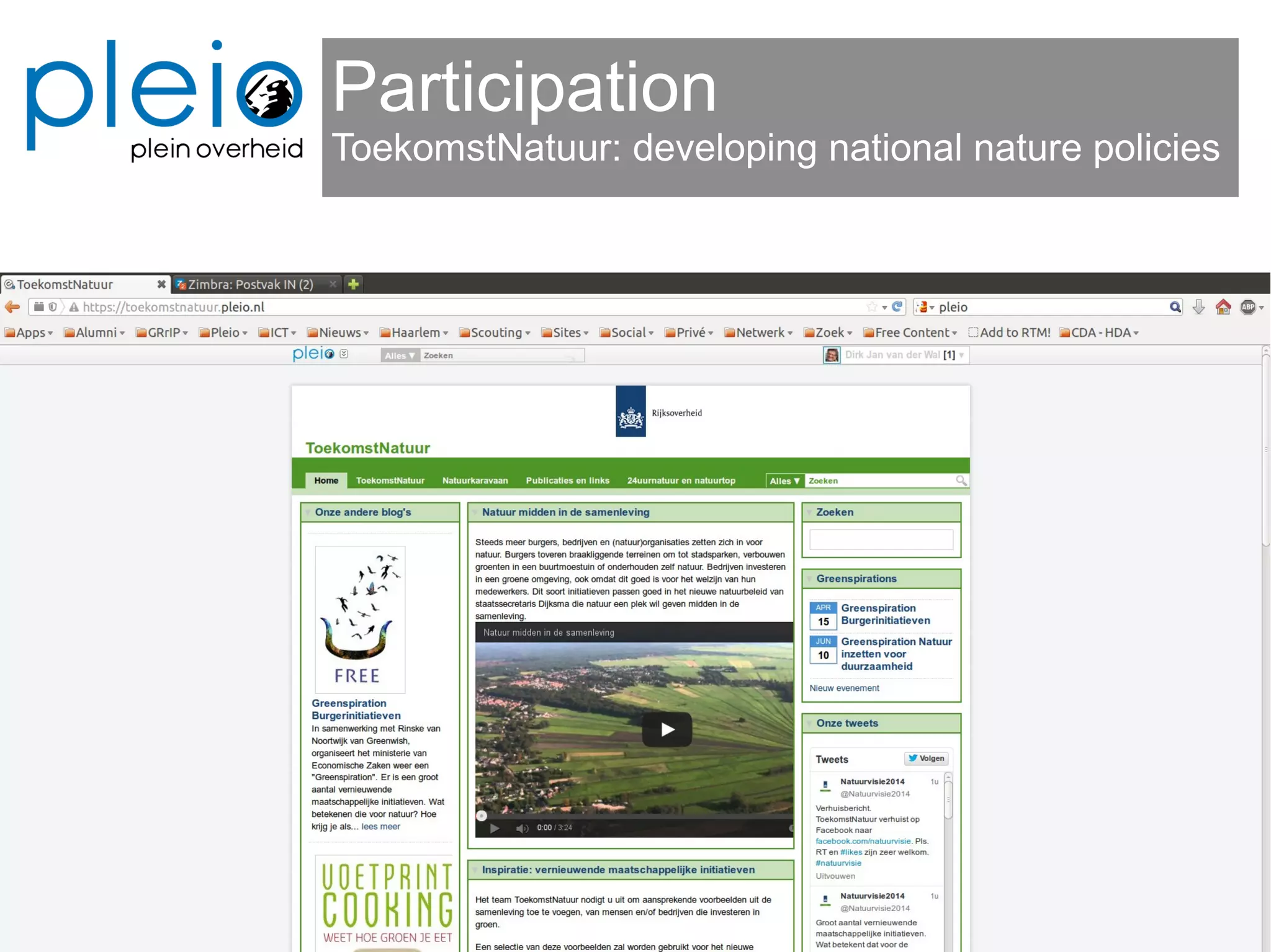 Participation
ToekomstNatuur: developing national nature policies
