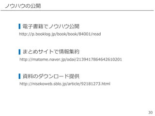 Υϥι_
ӕǥΥϥ_
http://p.booklog.jp/book/book/84001/read
ޤȤ᥵Ȥ󼯼s
http://matome.naver.jp/odai/2139417864642610201
http://nisekoweb.sblo.jp/article/92181273.html
YϤΥ`ṩ
30
 