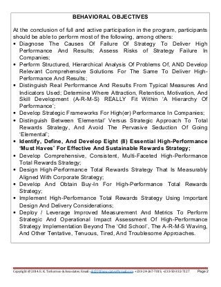 20140511. brochure.expanded details. achieving high performance .... critical ‘must haves’ Slide 2