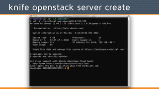 knife openstack server create
 