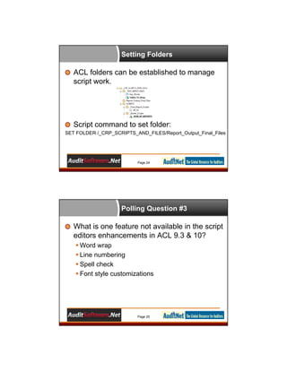 Learn to Effectively Script in ACL – The Keys To Getting Started and ...