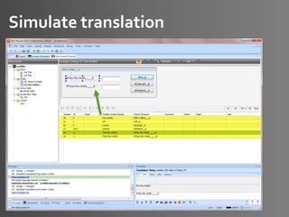 ETUG 2014, May 16, 2014 – Daniel Zielinski, Loctimize
Simulate translation
 