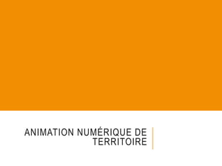 ANIMATION NUMÉRIQUE DE
TERRITOIRE
 