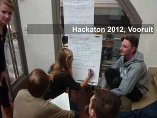 APPS FOR CULTURE
HTTP://OPENCULTUURDATA.BE/BRAINSTORM-APPS-FOR-
CULTURE/
Hackaton 2012, Vooruit
 