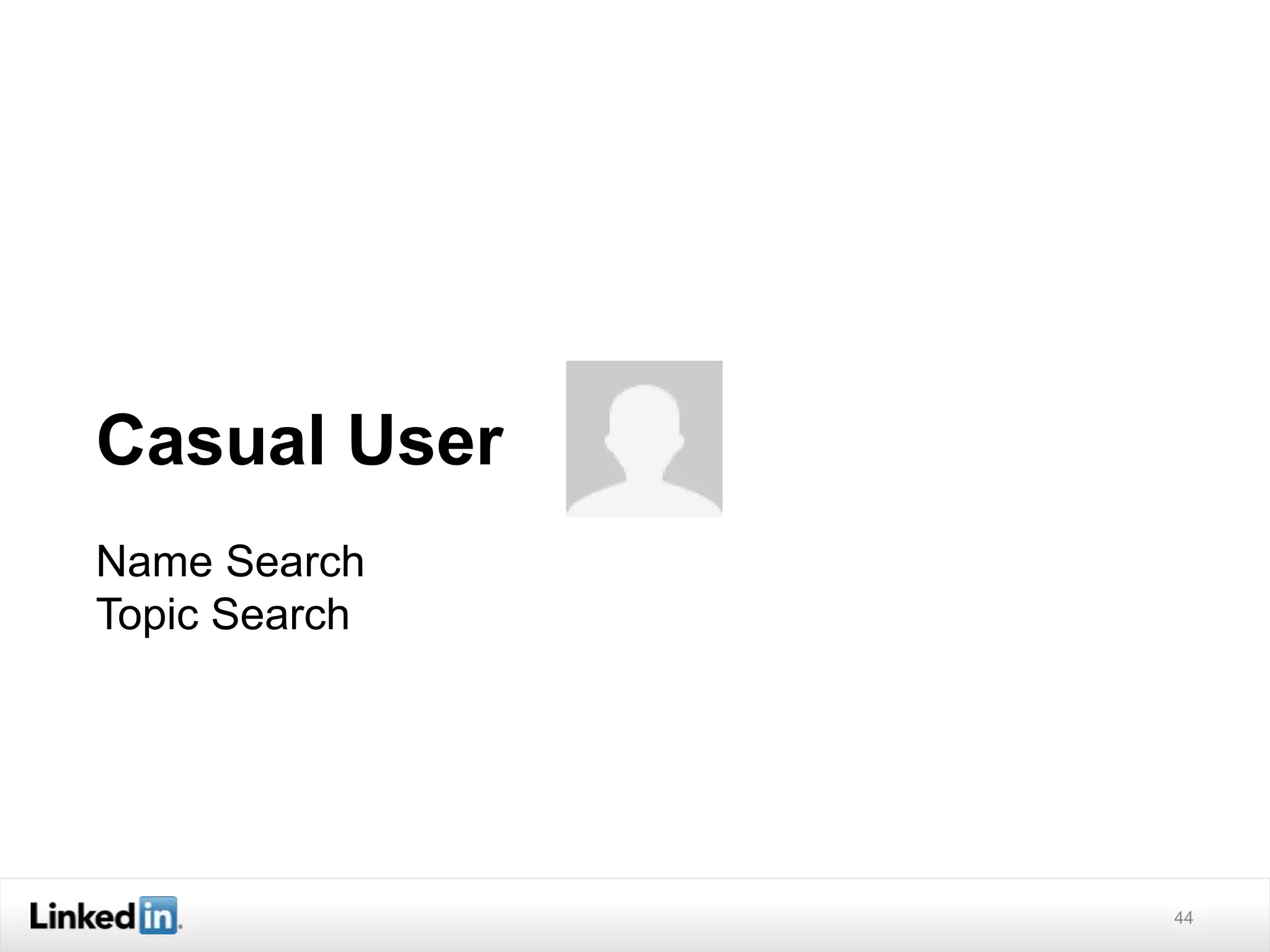 Casual User
Name Search
Topic Search
44
 