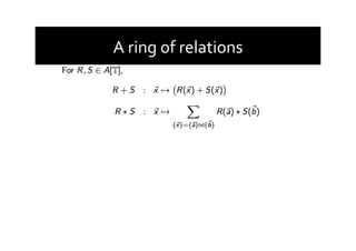 A	
  ring	
  of	
  relations	
  
 