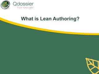 What is Lean Authoring?
 