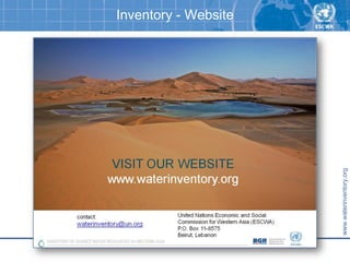 Inventory - Website
www.waterinventory.org
 