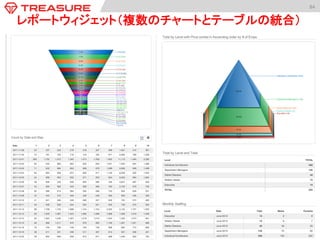 84	
  
レポートウィジェット（複数のチャートとテーブルの統合）	
 