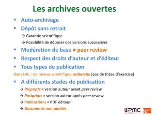 Green open access :
la voie verte
 
