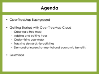 Getting Started with OpenTreeMap Cloud | PPTX