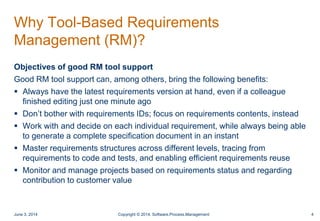Modern Requirements Tools: Advantages & Applications | PPTX