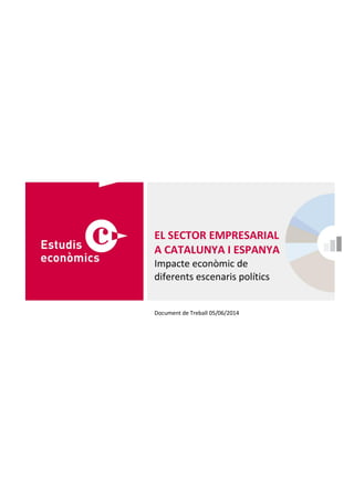 EL SECTOR EMPRESARIAL
A CATALUNYA I ESPANYA
Impacte econòmic de
diferents escenaris polítics
Document de Treball 05/06/2014
 