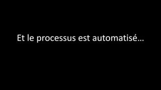 Et le processus est automatisé…
 
