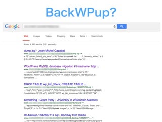 BackWPup?
 