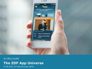The ZDF App Universe
07.06.2014, UX Camp Europe, Berlin
 