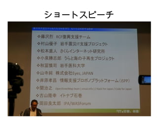 72
ショートスピーチ
 