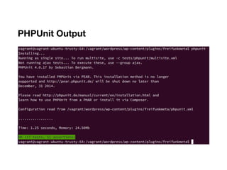 PHPUnit Output
 
