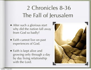 Journey Through The Bible: The Books of Chronicles | PDF