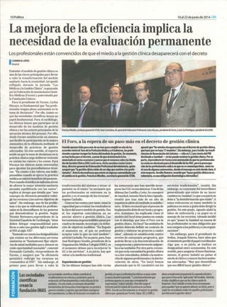 Jornada “Los médicos y la Gestión Clínica”. Resumen de prensa.