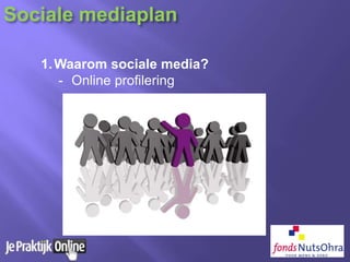 1.Waarom sociale media?
- Online profilering
Sociale mediaplan
 