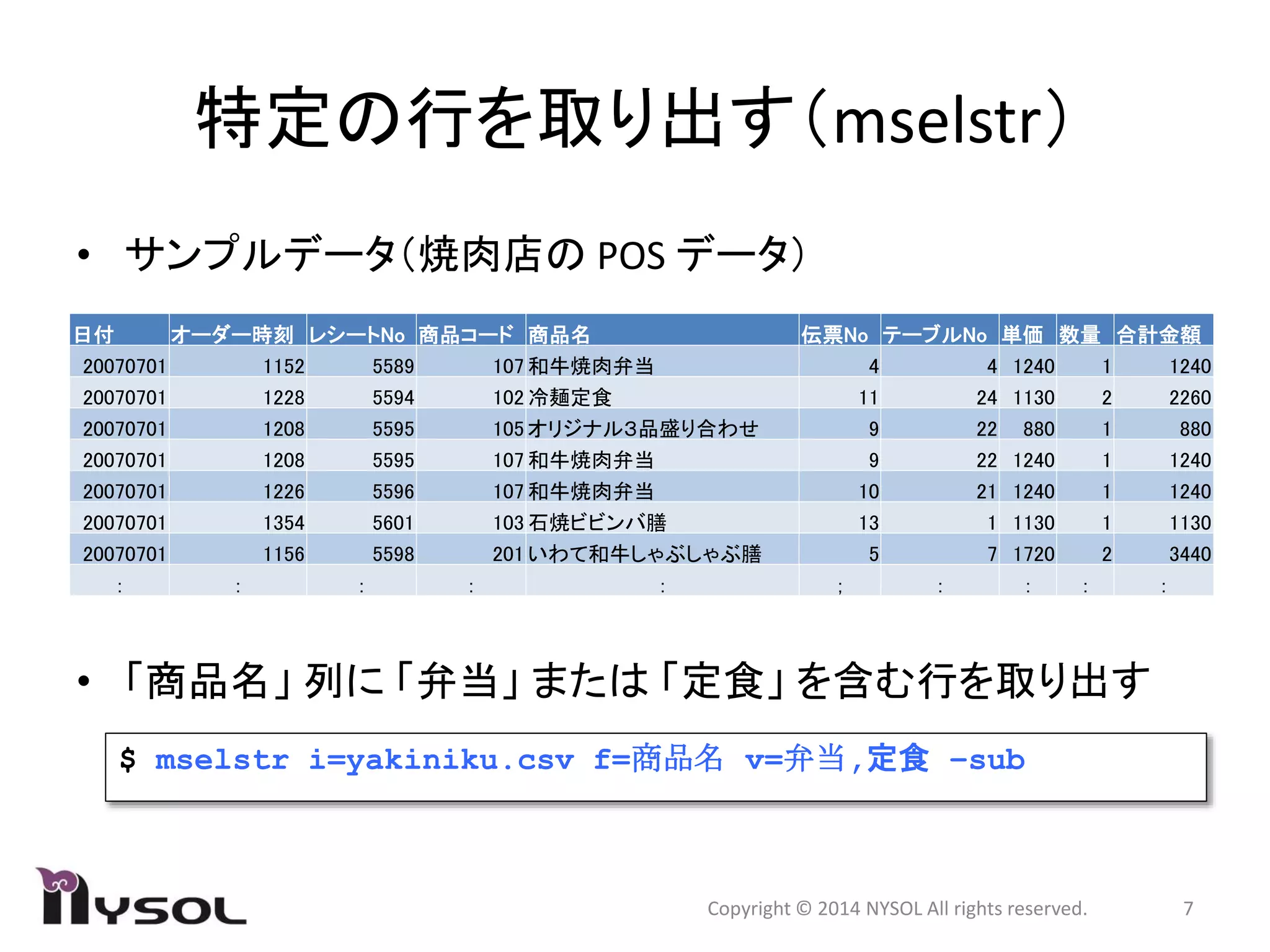 NYSOL】ビッグデータをシンプル・高速に！日本発の大規模データ解析用OSS | PPTX