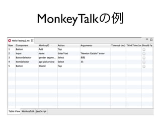 MonkeyTalkの例
 