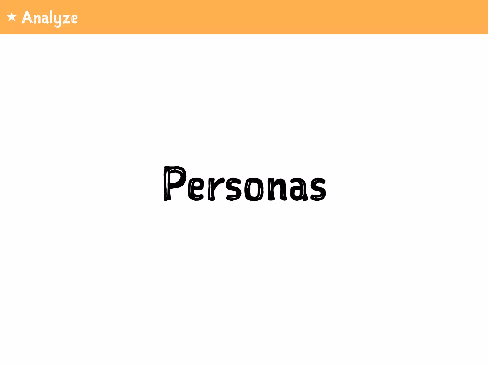 Personas
1 Analyze
 