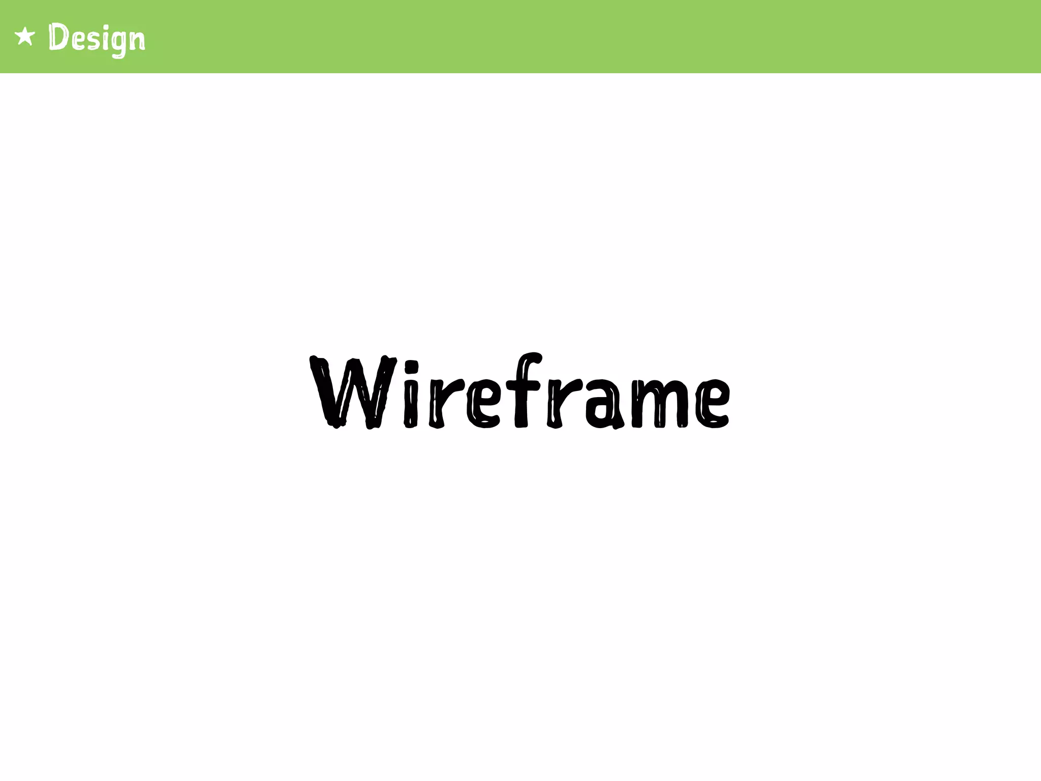 Wireframe
1 Design
 