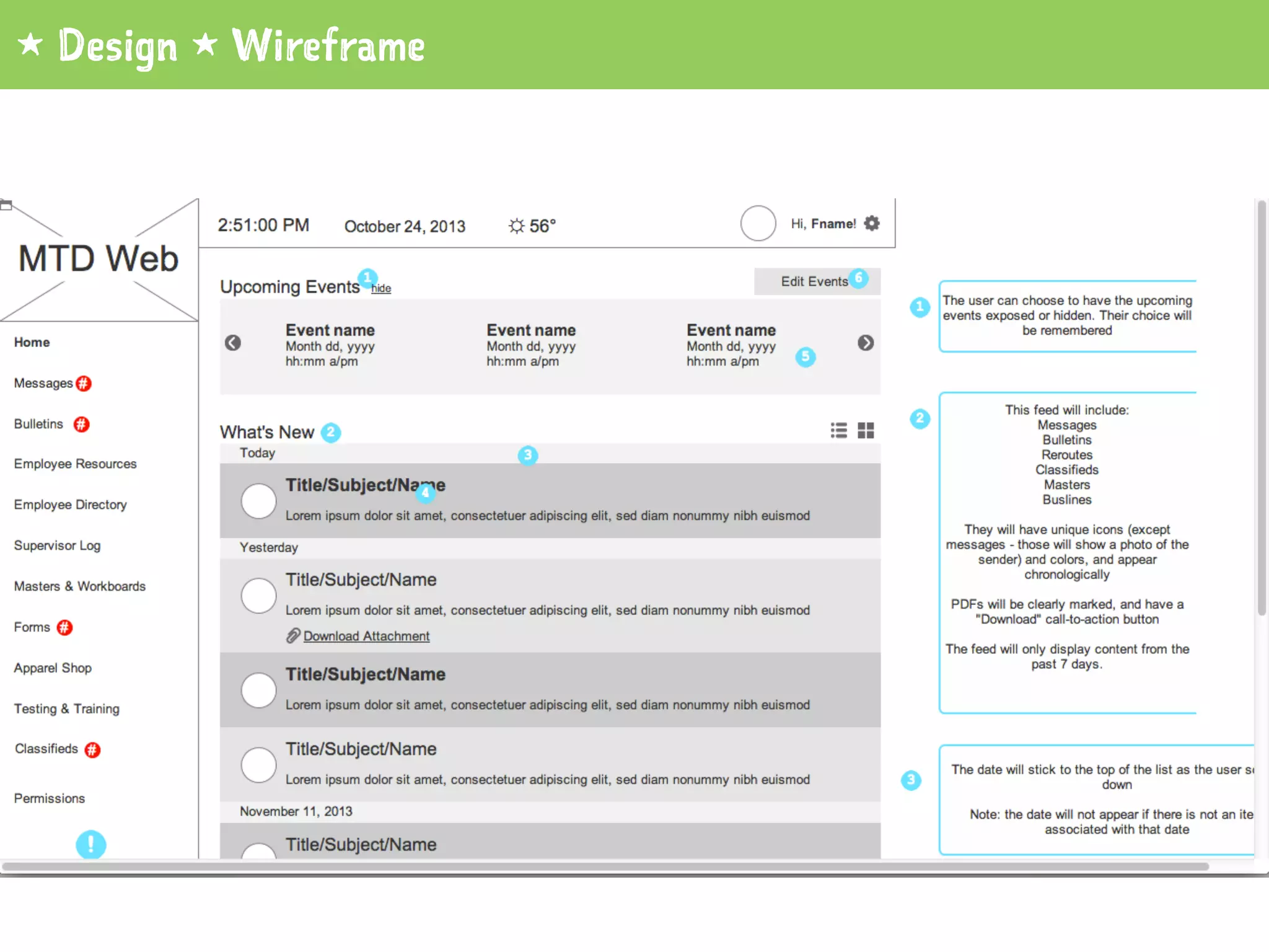1 Design 1 Wireframe
 
