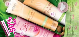 Offer
heading



118 119118
Перчаткидляуходазакожейрук
Усиливаютдействиепитательногокрема.
Наденьпосленанесенияиполного
впитываниякрема.Материал:
полиэстер,эластан.
26406140pyб.
99pyб.
1ББ
Повышаютэффективность
любимогокрема
ЦЕНЫ
ПОПОЛАМ!
Шелкиорхидеяувлажняютизащищаюткожу
Мгновенное
смягчениесухойкожисароматом
сладкого
миндаля
Сладкий
миндаль
надежно
защищаетруки
иногти
-50%

Шелкиорхидеяувлажняюти
-50%-50%XXL
Кремдлярук«Шелковая
орхидея».Большойобъем
150мл.
21612240pyб.
105pyб.
3ББ
Питательныйкремдлясухой
кожирук«Нежныйбархат».
Большойобъем
150мл.
13365210pyб.
105pyб.
3ББ
Защитныйкремдлярукиногтей
«Нежныйбархат».Большойобъем
150мл.
13366210pyб.
105pyб.
3ББ
 