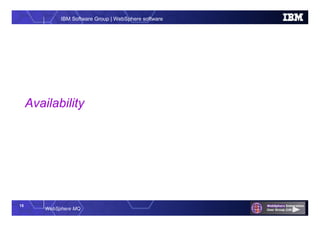 15
WebSphere MQ
IBM Software Group | WebSphere software
Availability
 