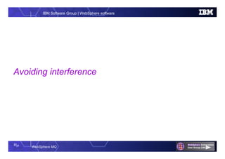 37
WebSphere MQ
IBM Software Group | WebSphere software
Avoiding interference
37
 
