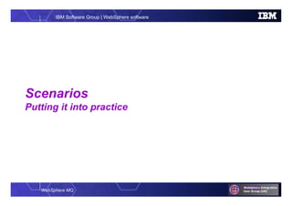 WebSphere MQ
IBM Software Group | WebSphere software
Scenarios
Putting it into practice
 