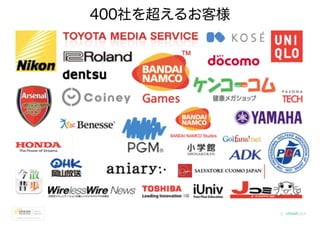 400社を超えるお客様
 