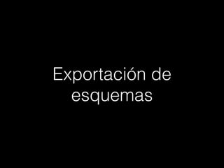Exportación de
esquemas
 