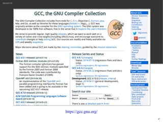 2014/07/19
47
https://gcc.gnu.org/
 